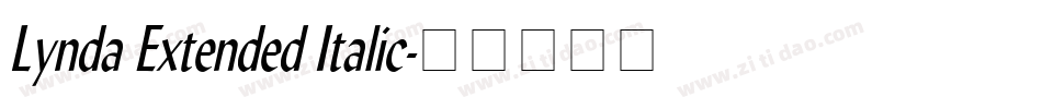 Lynda Extended Italic字体转换